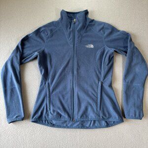 The North Face Jacket Womens Small Blue TKA 100 Fleece Full Zip Hoodie Thumbhole